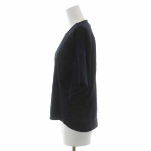 Drawer カットソー クルーネック ドルマンスリーブ バックネックスリット 半袖 1 S 紺 ネイビー 6517-206-0547