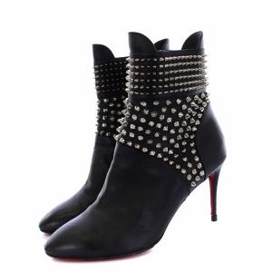 Christian Louboutin ブーツ スタッズ レザー 37.5 ブラック