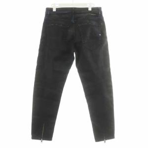 DIESEL NARROT CBZ-NE ジョグジーンズ デニムパンツ ジップフライ コーティング加工 W28 S 黒 ブラック 青 ブルー