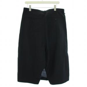 JULIUS 17AW カバードトラウザーパンツ Covered Trousers 変形デザイン 4 XL 黒 ブラック 587PAM2