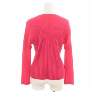 PLEATS PLEASE ISSEY MIYAKE イッセイミヤケ カットソー ブラウス プリーツ加工 クルーネック プルオーバー 長袖 3 ピンク