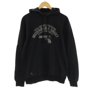 Back Channel コーデュラプルオーバーパーカー CORDURA PULLOVER PARKA 長袖 フード プリント L 黒 ブラック グレー