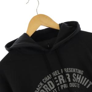 Back Channel コーデュラプルオーバーパーカー CORDURA PULLOVER PARKA 長袖 フード プリント L 黒 ブラック グレー