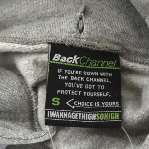 Back Channel BKCNL PULLOVER PARKA パーカー プルオーバー ロゴ コットン S グレー 紫 パープル 2321266