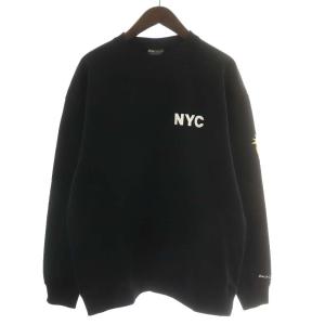 BLANTESS CREW SWEAT スウェット トレーナー コットン ロゴ XL 黒 ブラック 2321275