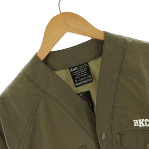 Back Channel シャツ NYLON SCOUT SHIRT Vネック 長袖 ロゴ ナイロン M カーキ 2319301