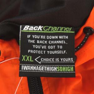 Back Channel NYLON TRACK HOODED JACKET ナイロン トラックフードジャケット パーカー ジップアップ XXL 黒
