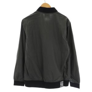 Back Channel ナイロンジャケット NYLON JACKET ブルゾン ジップアップ ロゴ M チャコールグレー 黒 ブラック 2320001