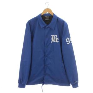 タグ付き コーチジャケット シャツジャケット プリント アウター L 青 ブルー