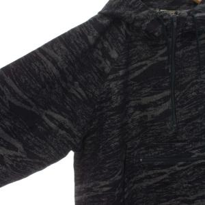 Back Channel タグ付き JACQUARD DENIM ANORAK JACKET パーカー プルオーバー 総柄 L 紺 ネイビー