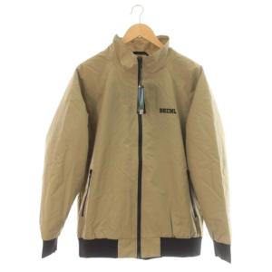 タグ付き FIELD JACKET ナイロンジャケット スタンドカラー 裏起毛 刺繍 アウター L ベージュ