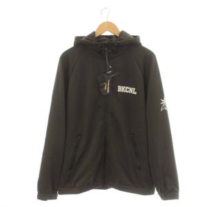 タグ付き CORDURA FULL ZIP PARKA パーカー ジップアップ 裏起毛 プリント L カーキ