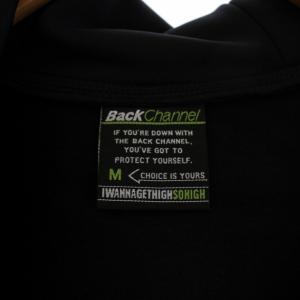 Back Channel パーカー 長袖 ジップアップ ジャージ ロゴ 裏起毛 M 黒 ブラック 2319260