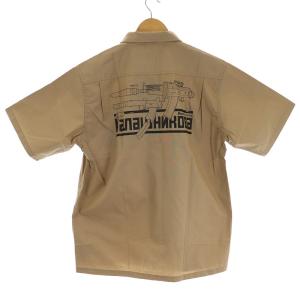 プリントワークハーフスリーブシャツ PRINT WORK H/S SHIRT 半袖 ロゴ XL ベージュ 2319304
