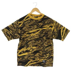 Back Channel GHOSTLION CAMO FULL PRINT T Tシャツ カットソー クルーネック プルオーバー 半袖 総柄 M 黄色