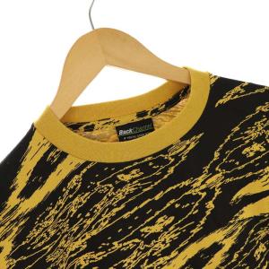 Back Channel GHOSTLION CAMO FULL PRINT T Tシャツ カットソー クルーネック プルオーバー 半袖 総柄 M 黄色