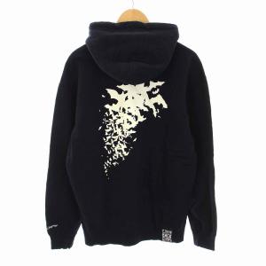 OUTDOOR LOGO PULLOVER PARKA ロゴ プルオーバー パーカー スウェット 裏起毛 長袖 L 紺 ネイビー
