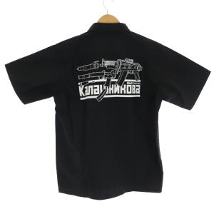 プリントワークハーフスリーブシャツ PRINT WORK H/S SHIRT 半袖 M 黒 ブラック 2319304