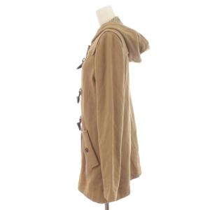 BURBERRY BLUE LABEL スウェットダッフルコート ハーフ 裏地ノバチェック フード アウター 38 S ベージュ