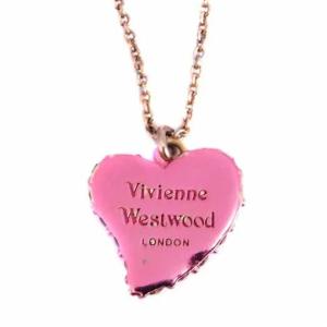 Vivienne Westwood ZITA PENDANT ネックレス ハート オーブ ラインストーン ピンク