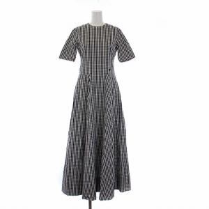 FIT&FLARE DR S/S B GINGHAM ワンピース チェック XS ブラック