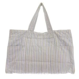 PORTER 吉田カバン トートバッグ 70th Anniversary ストライプ コットン 水色 ライトブルー