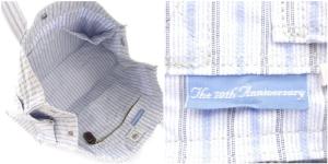 PORTER 吉田カバン トートバッグ 70th Anniversary ストライプ コットン 水色 ライトブルー