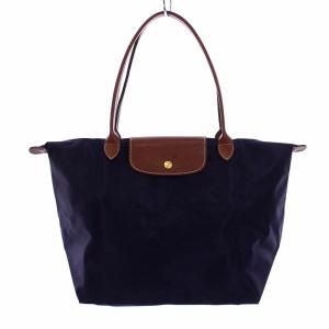 ル プリアージュ トートバッグ ハンドバッグ ナイロン レザー 紫 パープル