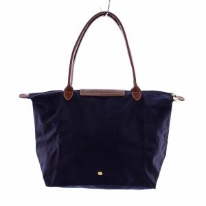 Longchamp ル プリアージュ トートバッグ ハンドバッグ ナイロン レザー 紫 パープル