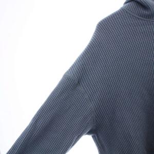 AMERICANA コットンパーカー 長袖 ロゴ サーマル 青 ブルー