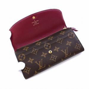 LOUIS VUITTON モノグラム ポルトフォイユ エミリー 長財布 二つ折り フューシャ M60697