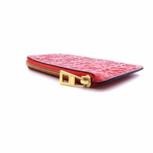 LOEWE リピート コインカードホルダー L字ファスナー レザー  レッド