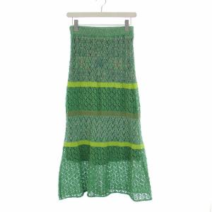 Ameri VINTAGE 22SS COMBINATION PATTERN KNIT SKIRT コンビネーションパターン ニットスカート ロング フレア