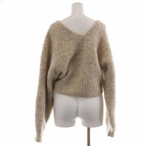 gelato pique 21AW ウールブレンドニットプルオーバー ニット 長袖 F ベージュ PWNT215153