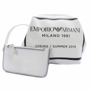 ウエストバッグ ボディバッグ フェイクレザー ロゴプリント ポーチ付き 白 ホワイト