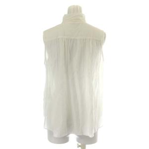 GRACE CONTINENTAL 20SS ブラウス シャツ ノースリーブ ボウタイ フリル 38 M 白 ホワイト