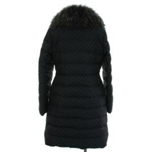 TATRAS アールライン R アンナ ANNA ダウンコート アウター ミドル ラクーンファー ヘリンボーン柄 02 M 紺 ネイビー