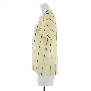 ISSEY MIYAKE プリーツ カットソー 半袖 クルーネック 総柄 M ベージュ