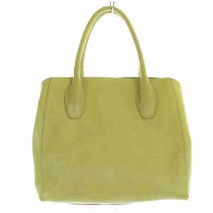 FURLA ハンドバッグ レザー ロゴチャーム付き 黄緑 ライトグリーン