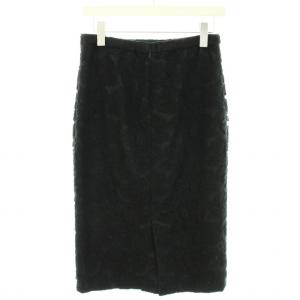 GRACE CONTINENTAL タイトスカート ロング ミモレ 総レース フラワーモチーフ 刺繍 38 M 黒 ブラック