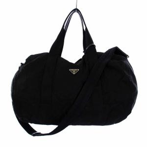 テスート ボストンバッグ 2WAY 三角プレート 黒