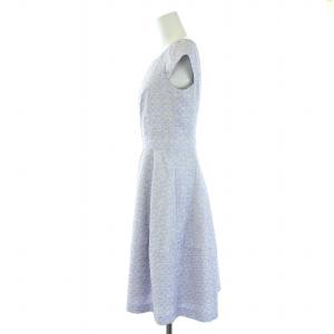 TOCCA 18AW リン LINN 花柄ジャガードワンピース ひざ丈 半袖 2 M 紫 ラベンダー パープル