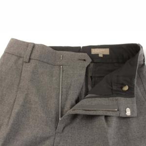 MARGARET HOWELL 20AW FINE FLANNEL スラックスパンツ ワイド アンクル 578-0243608 ウール 1 S グレー