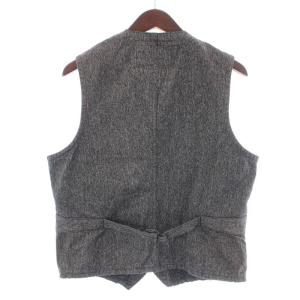 SUGAR CANE ブラックコバートワークベスト BLACK COVERT WORK VEST ジレ Vネック 38 M グレー SC12795