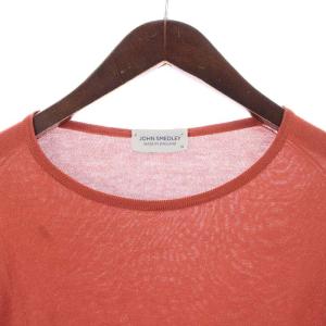 JOHN SMEDLEY ニット カットソー 半袖 クルーネック 大きいサイズ XL 茶 ブラウン