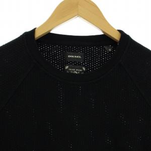 DIESEL カットソー スウェット トレーナー 薄手 長袖 M 黒 ブラック