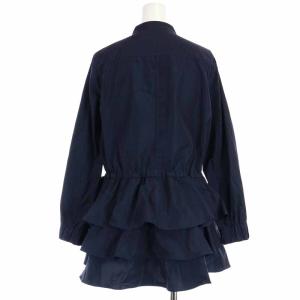 Diagram GRACE CONTINENTAL ノーカラージャケット ミドル丈 ティアード ジップアップ 36 S 紺 ネイビー