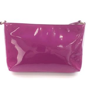 kate spade new york ショルダーバッグ ポシェット エナメル ロゴ 鞄 紫 パープル D