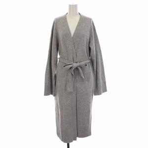 18AW CHARMANT WAIST TIE ROBE ロング カーディガン ニット 羽織り 長袖 ウール カシミヤ混 S