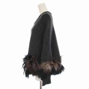 GRACE CONTINENTAL セーター ニット ファー 長袖 36 S チャコールグレー